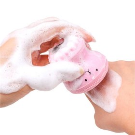 تصویر فیس براش دستی سیلیکونی مدل هشت پا - بصورت 6 عددی Octopus hand silicone face brush