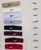 تصویر هدبند ورزشی زنانه حوله ای پاییزه زمستانه مدل نایکی گلدوزی شده - مشکی 