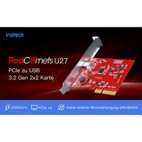 تصویر کارت تبدیل pci-express به type c ایناتک 