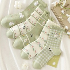 تصویر جوراب سبز وارداتی/اسپرت و دخترانه 