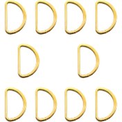 تصویر حلقه کیف نیم گرد فلزی طلایی طول 3 