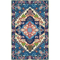 تصویر فرش مخمل نادی طرح سنتی کد o163 