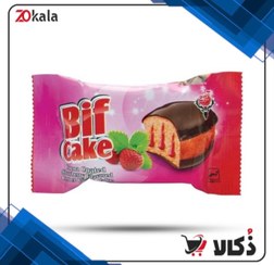 تصویر بیف کیک با مغز کرم توت فرنگی و روکش کاکائویی آدرین - وزن 44 گرم 