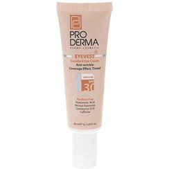 تصویر کرم رنگی پوشاننده و ضد چروک دور چشم با SPF30 پرودرما 20 میل PRO DERMA EYE CONTOUR SUNBLOCK CREAM 20 ML