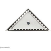 تصویر کفشور استیل جاستایم مثلثی سرامیک خور C0306-29-79 S1 justime-tileable-floor-drain-Triangle-code-c0306-29-79s1-steel