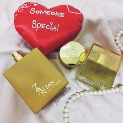 تصویر عطر ادوپرفیوم زنانه فراگرنس ورد مدل Zan حجم ۱۰۰ میلی لیتر خنک شیرین 