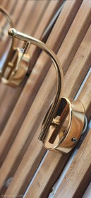 تصویر چراغ آویز و دیوار کوب مدل گوزن کد 4028 - دیواری با پایه خم / طلايی 