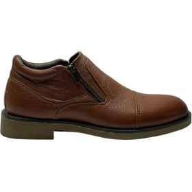 تصویر کفش مردانه نيم بوت تمام چرم مدل 926 برند آفاق Afagh رنگ گردويی Men's Afagh 926 Walnut