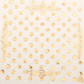 تصویر دستمال کاغذی طرح خال های طلایی 