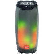 تصویر اسپیکر بلوتوثی قابل حمل با نور ال ای دی 360 درجه جی بی ال مدل Pulse 4 / رنگ سفید (اصل) ا JBL Pulse 4 Portable Speaker JBL Pulse 4 Portable Speaker