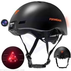 تصویر کلاه دوربین دار مدل Foxwear recorder helmet کیفیت 1080P 