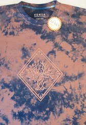 تصویر تیشرت تای دای با چاپ درخت زندگی Tiedye shirt with life tree silk poof print