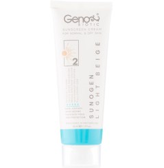 تصویر کرم ضد آفتاب ژنوبایوتیک پوست خشک بژ روشن SPF50 Sun Gen Sunscreen Cream SPF50 For Normal and Dry Skin GenoBiotic
