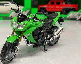 تصویر ماکت موتور سنگین فلزی کاوازاکی Z1000 ویلی 1:18 - سبز Kawasaki Z1000