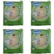 تصویر پوشک کودک مولفیکس مدل چسبی سایز 6 چهار بسته 24 عددی 