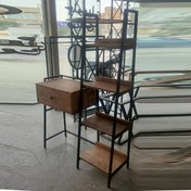 تصویر میز آرایش چوب و فلز راسا کد ۸۴ 