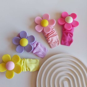 تصویر گیره تق تقی طرح گل 