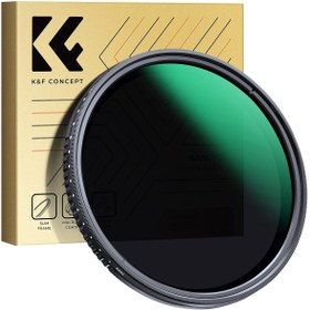 تصویر فیلتر ان دی متغیر 9 استاپی K&F CONCEPT NANO-D Variable ND400 Filter 77mm 