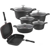 تصویر سرویس قابلمه گرانیتی نالینو مدل الیتا Elita (12 پارچه) Nalino Granite Elita Cookware-Set 12 Pcs