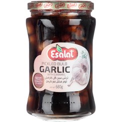 تصویر ترشی سیر گل کاراملی اصالت مقدار 680 گرم Esalat Garlic Pickled 680gr