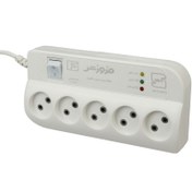 تصویر محافظ برق صوتی تصویری 5 خانه فروزش با کابل 2٫8 متری Foroozesh FR250 Foroozesh FR250 Voltage Protector With 2.8m Cable