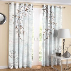 تصویر پرده چاپی سه بعدی طرح شکوفه های بهاری کد R876 