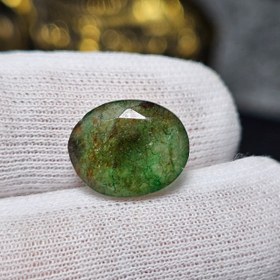 تصویر نگین سنگ جید زمردی معدنی کد 36977 