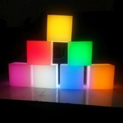 تصویر سنگ نورانی تک رنگ مربع نورزاگرس 12 ولت - 5*5 12V Square Monochrome Luminous Stone noorZagros