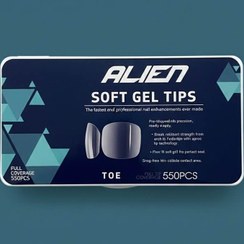 تصویر ژل تیپس الین مخصوص ناخن های پا مدلtoe Soft Gel Tips