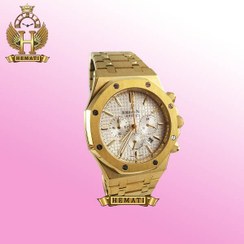 تصویر ساعت مردانه سه موتوره اودمار پیگه Audemars Piguet Royal Oak ap3105 طلایی 