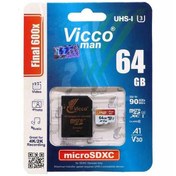 تصویر کارت حافظه microSDXC ویکومن Viccoman مدل Final 600x کلاس A1 ظرفیت 64 گیگابایت 