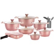 تصویر سرویس قابلمه گرانیتی روته مدل نوا (21 پارچه) Rotteh Granite Nova Cookware-Set 21 Pcs