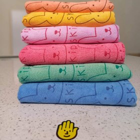 تصویر حوله استخری نانو طرح خرگوش سایز ۷۰ در ۱۴۰ 