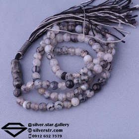 تصویر تسبیح عقیق شجر ۱۰۱ دانه سنگ طبیعی 