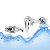 تصویر ست شیر توالت اهرمی قهرمان کروم براق 