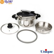 تصویر زودپز کلیپسی یونیک مدل UN-8614 ظرفیت ۵ لیتر استیل 