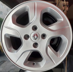 تصویر رینگ فابریک رنو ساندرو سایز۱۵ (۱۰۰×۴) نقره‌ای اروند Original wheel size 15"(4×100) Silver Arvand