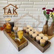 تصویر باکس نظم دهنده چندمنظوره چوبی (رایزر، جا ادویه مکارتی، پازلی کشو) سایز بزرگ 