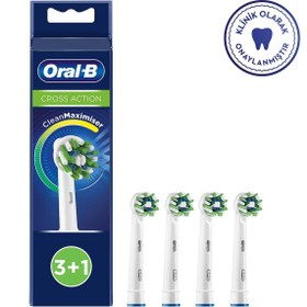 تصویر سری یدک مسواک برقی اورال-بی مدل Cross action بسته 4 عددی Oral B electric toothbrush spare series, Cross action model, pack of 4