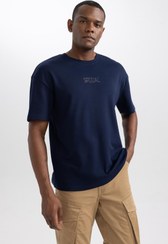 تصویر تی شرت آستین استاندارد طرح دار مردانه Defacto | A6394AX23AU 