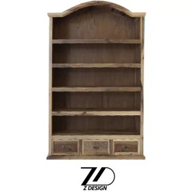 تصویر کتابخانه چوبی شیوا از چوب گردو 