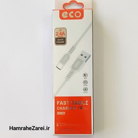 تصویر کابل شارژ تایپ C مدل ECO-A86 فست شارژ ECO-A86