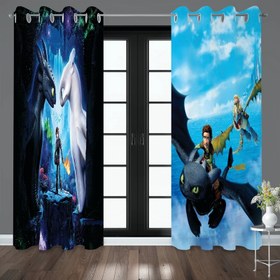 تصویر پرده طرح دایناسور 