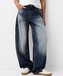 تصویر شلوار بگ کارپنتر سرمه ای برشکا 