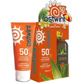 تصویر پک کرم ضد آفتاب +SPF50 و ژل آلوورا استوینت 100 میلی لیتر 