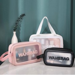 تصویر کیف WASHBAGواش بگ دو زیپه ضدآب مشکی سایز لارج ا WASHBA WASHBAG