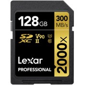تصویر کارت حافظه لکسار LEXAR 128GB PROFESSIONAL 2000X UHS-II SDXC 