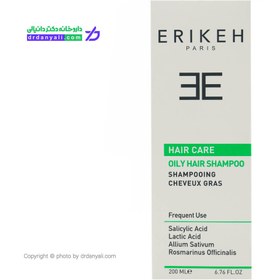 تصویر شامپو روزانه مخصوص موهای چرب اریکه ۲۰۰ میلی لیتر Erikeh Greasy Hair Shampoo 200 ml