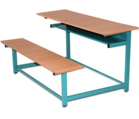 تصویر میز و نیمکت تجهیزات مدارس 120 سانت کد B018 