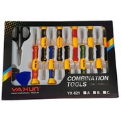 تصویر مجموعه پیچ گوشتی یاکسون مدل YX-821A بسته 15 عددی 